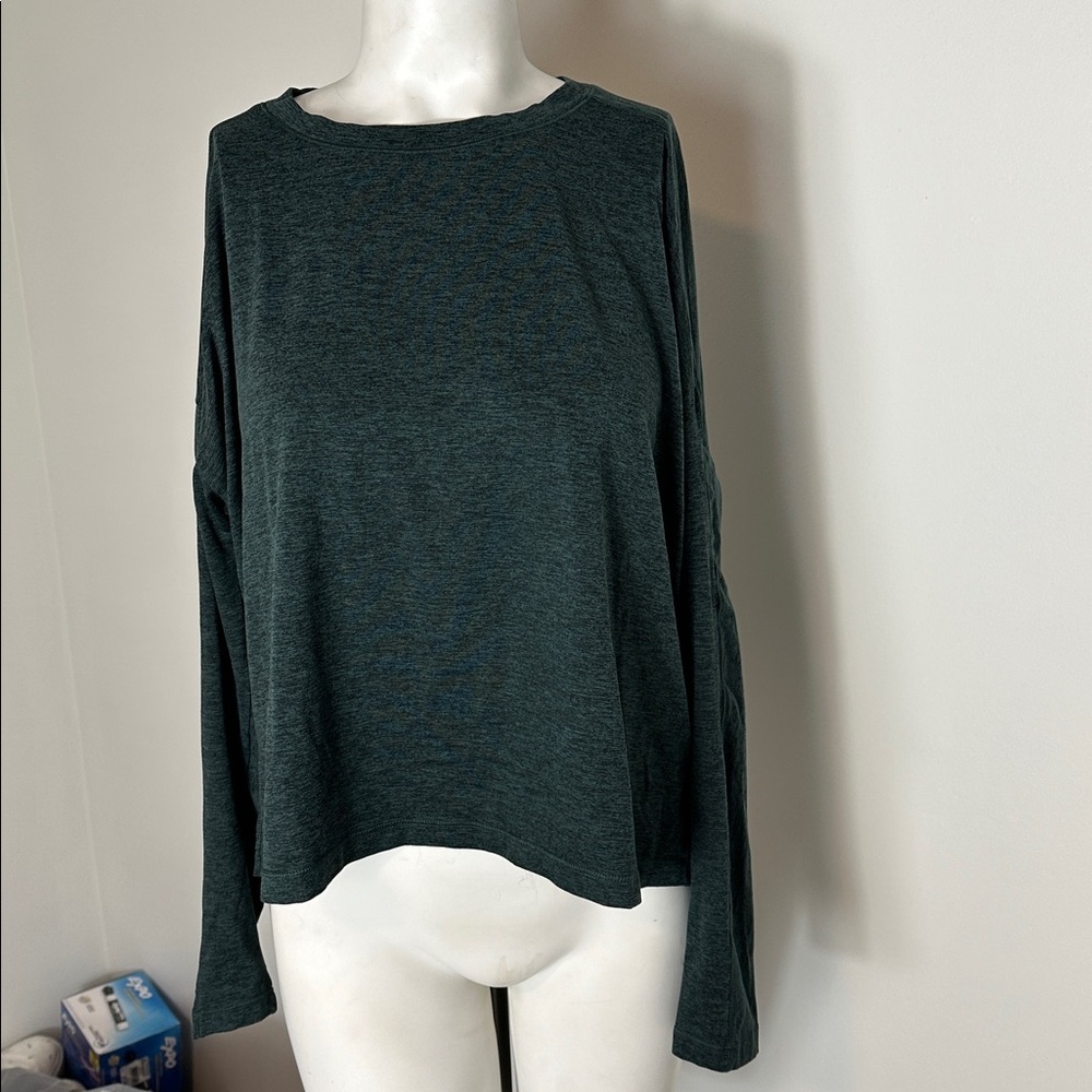 Girlfriend Collective Teal Long Sleeve Tee